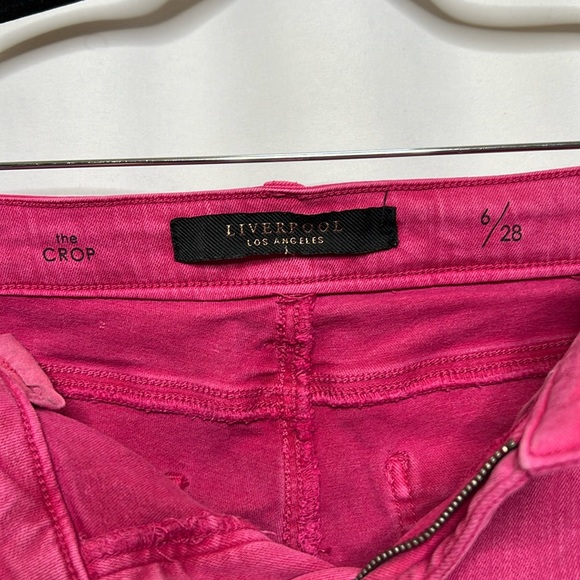 Liverpool The Crop Skinny Dark Pink Jeans Size 6/28 - Picture 12 of 13